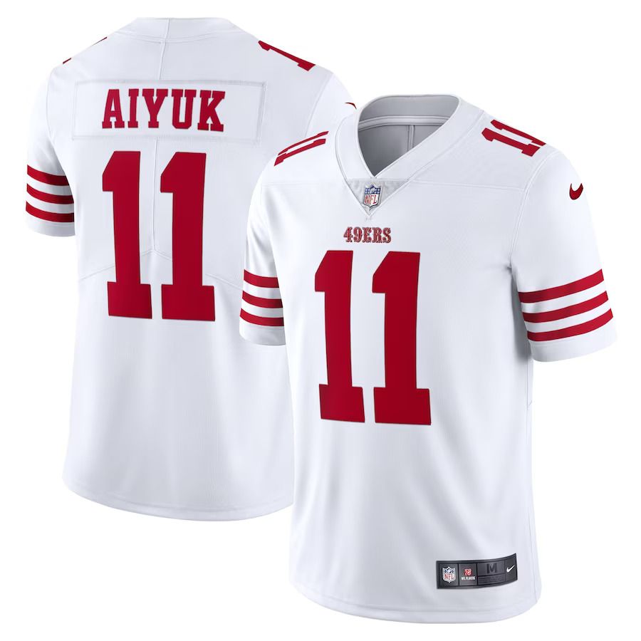 Men San Francisco 49ers #11 Brandon Aiyuk Nike White Vapor Limited NFL Jersey->youth nfl jersey->Youth Jersey